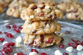 Oatmeal Coconut Cookies With Cranberries & White Chocolate