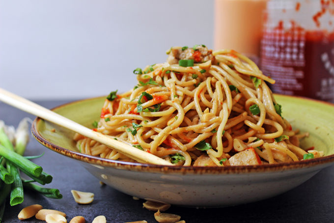 Thai Peanut Chicken and Sweet Potato Noodles | Ashishh Gupta