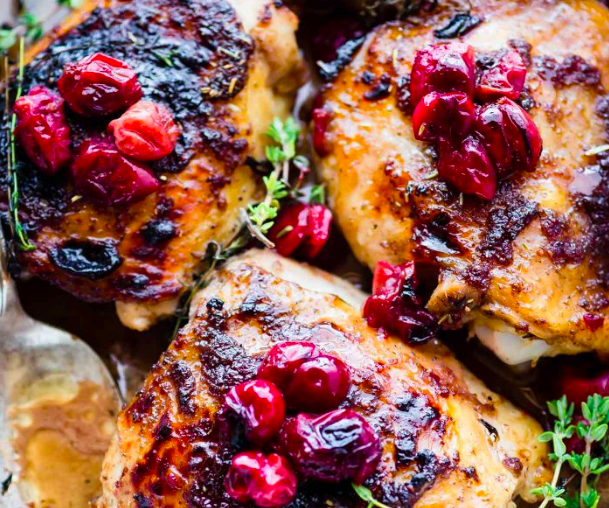 Christmas Special | Cranberry Balsamic Roasted Chicken